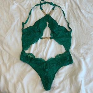 victoria’s secret rhinestone lace bodysuit